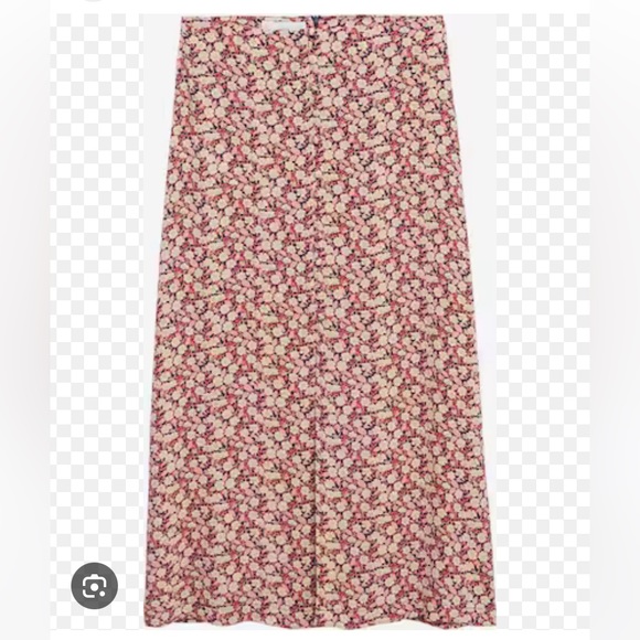 Mango Akira Midi Summer Skirt Red XS - Picture 7 of 7